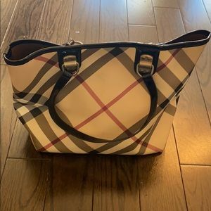 Burberry Nova Check nylon tote small